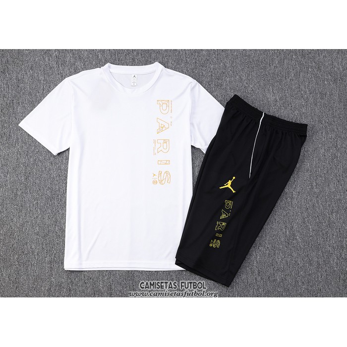 Chandal del Paris Saint-Germain Jordan Manga Corta 2023/2024 Blanco - Pantalon Corto